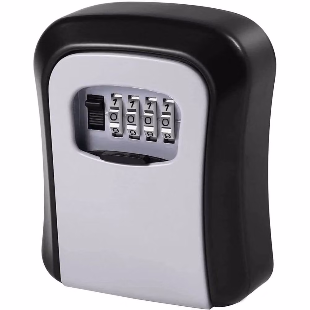 PAWNORA Silver 4 Digit Combination Key Safe Box, Wall Mounted Outdoor Security Code Lock – 2