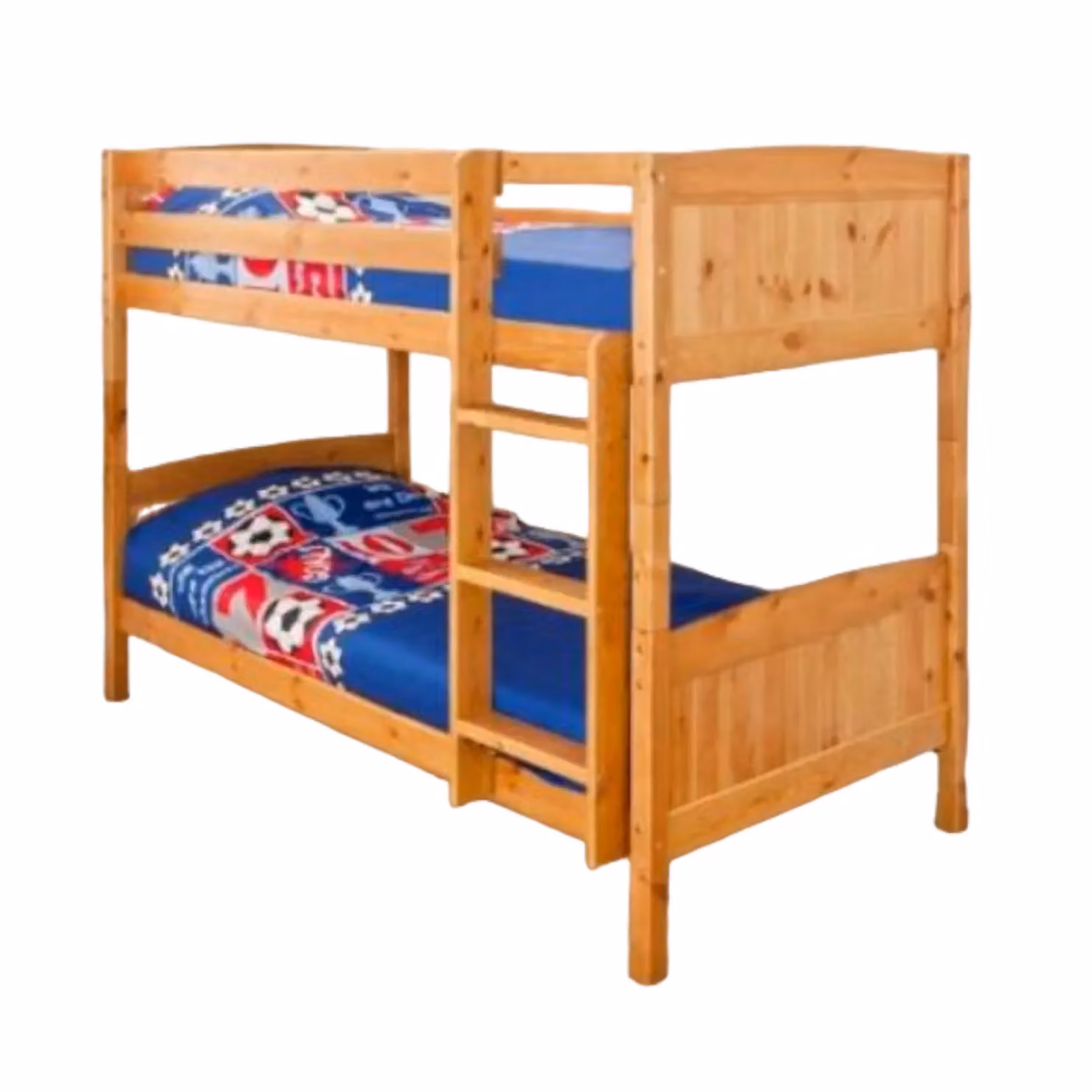 Comfy Living Ltd Kids Solid Pine Wooden Bunk Bed in Light Brown, Small Single – 2