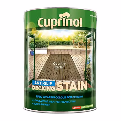 Cuprinol Anti-Slip Decking Stain Exterior Woodcare, Red Cedar, Semi-Transparent Brown – 2