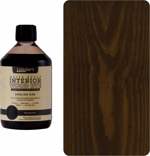 Littlefair's Indoor Wood Stain in English Oak, Brown, 0.5 l