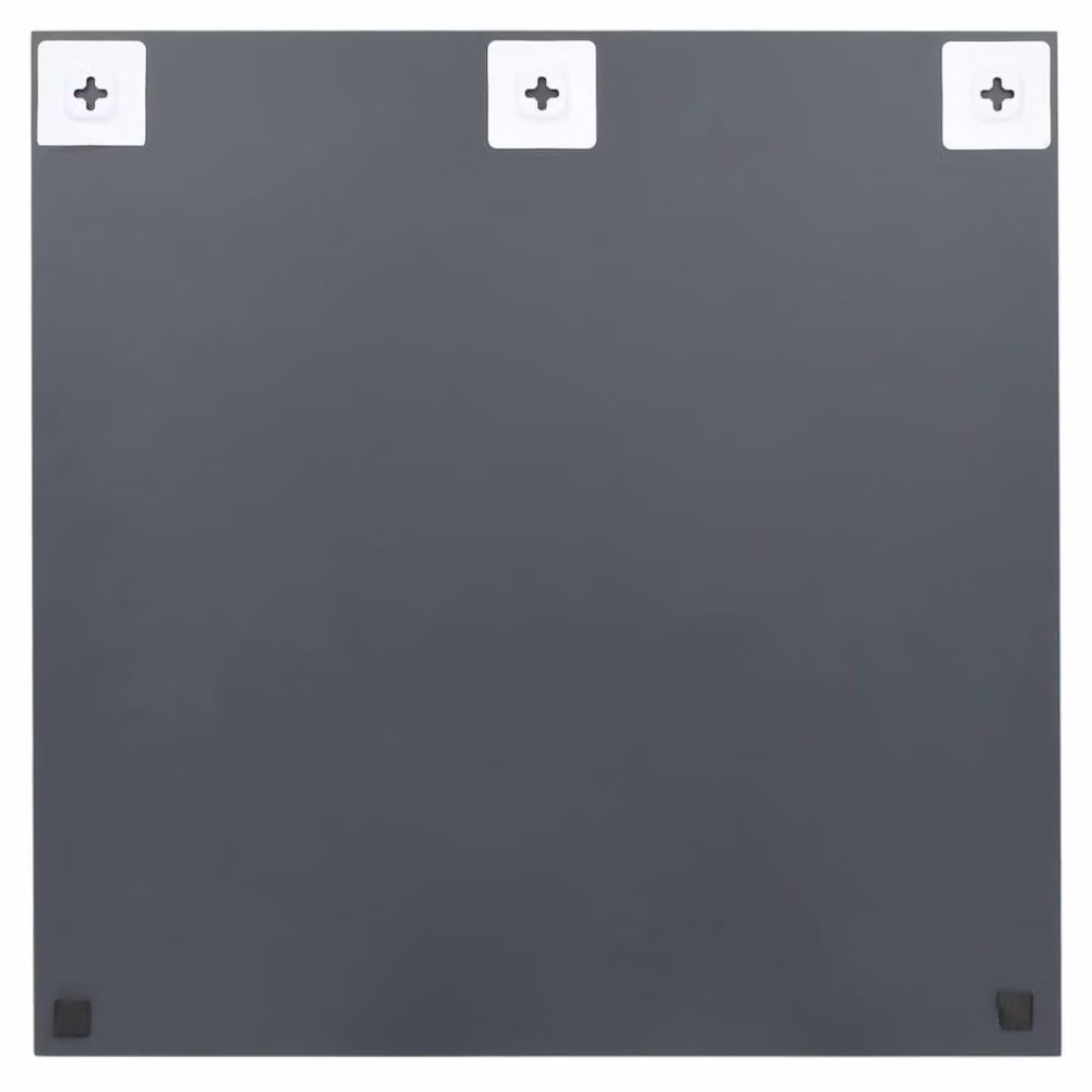 Berkfield Home Square Glass Wall Mirror with LED Lights in Silver – 2