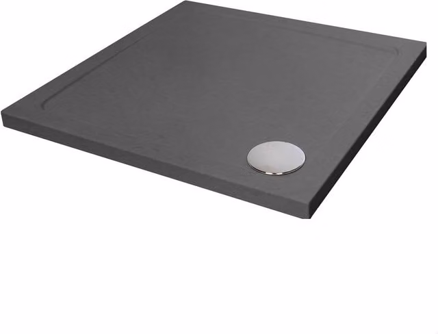 Balterley Grey Stone Slate Anti-Slip Square Shower Tray W: 100 cm, D: 100 cm – 1