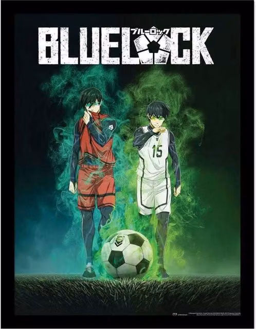 Blue Lock Isagi Yoichi Multicolour Framed Graphic Paper Poster