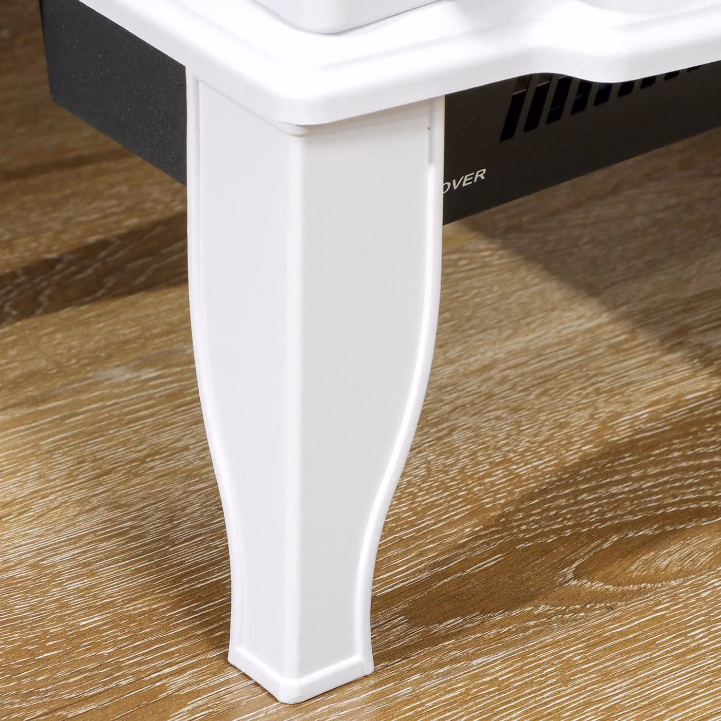 HOMCOM Freestanding Electric Fireplace and Stove Heater with LED Flame Effect in White – 7