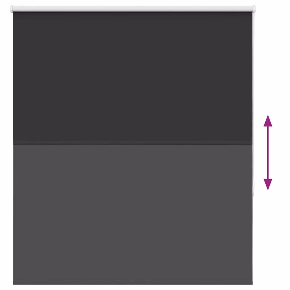 Berkfield Home Blackout Roller Blind, Black Polyester, W: 125 cm, H: 175 cm – 2