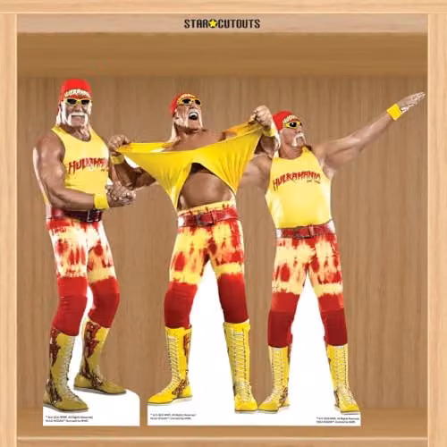 Star Cutouts WWE Hulk Hogan Legend Tabletop Cardboard Cutout, Multicolour, Height: 30 cm – 4
