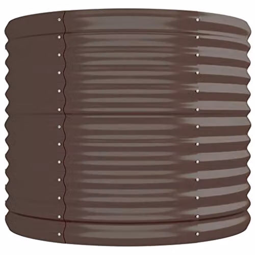 vidaXL Brown Powder-coated Steel Garden Planter, W/D/H: 296 x 80 x 68 cm – 3