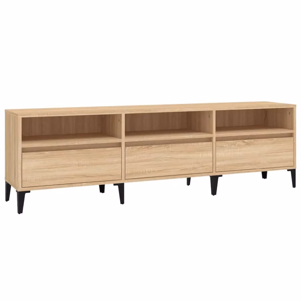 Berkfield Home Sonoma Oak TV Cabinet in Brown, W: 150 cm, D: 30 cm, H: 44.5 cm – 2