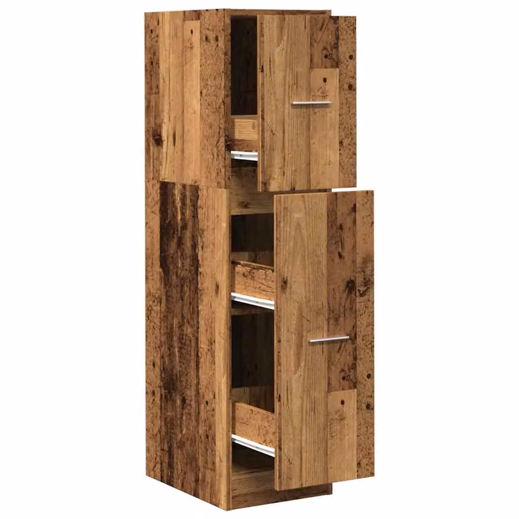 Berkfield Home Apothecary Cabinet in Old Wood Brown, W/D/H: 30 x 41 x 118 cm – 2