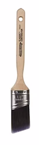 Arroworthy Classic Semi-Oval Angled Nylyn 1.5 inch Long Handle Synthetic Polyester Paint Brush for Water and Solvent Based Paints