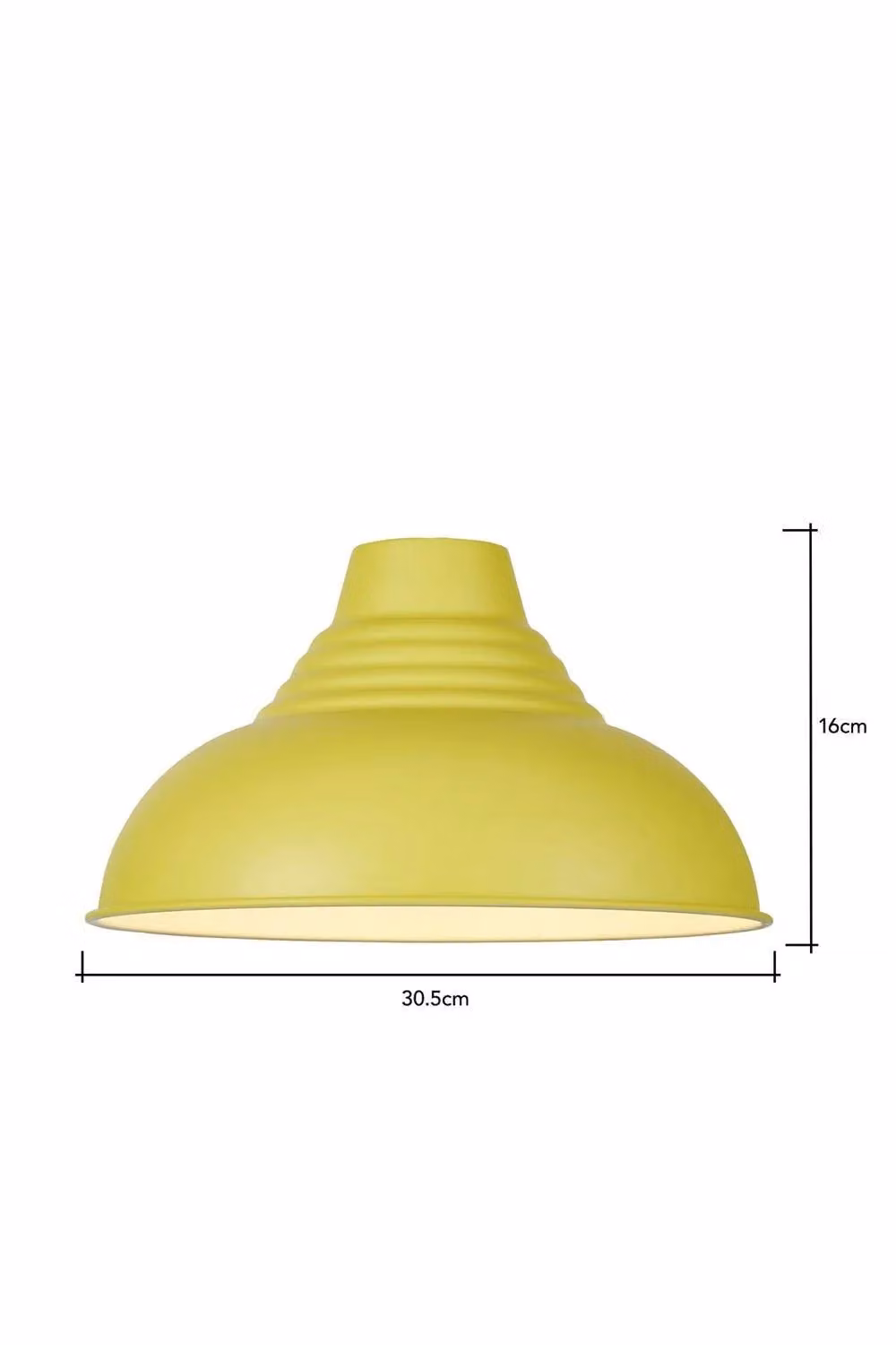 BHS Lighting Glow Dome Easy Fit Metal Light Shade in Yellow – 2