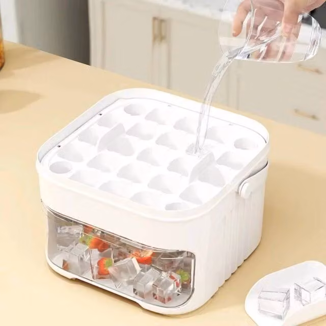 Kelvenix White 50-Cube Ice Maker with Easy Press