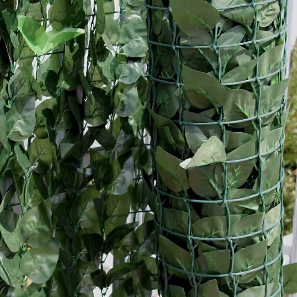 NESTLUNE Artificial Ivy Leaf Garden Fence Hedge, Green, W: 100 cm, H: 15 cm – 2