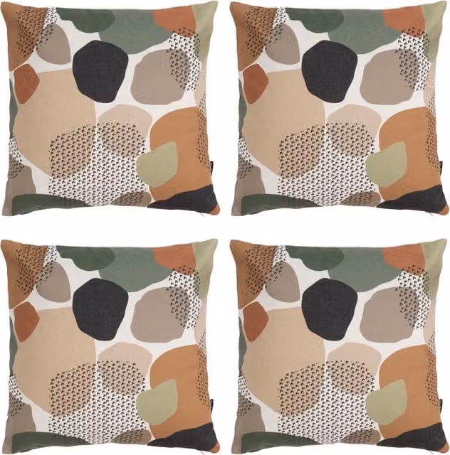 icon Kyoto Square Outdoor Cushion in Beige and Yellow with Stain Repellent Fabric
