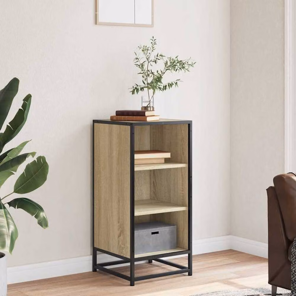 Berkfield Home Sonoma Oak Sideboard in Brown, W/D/H: 35.5 x 35.5 x 76 cm – 3
