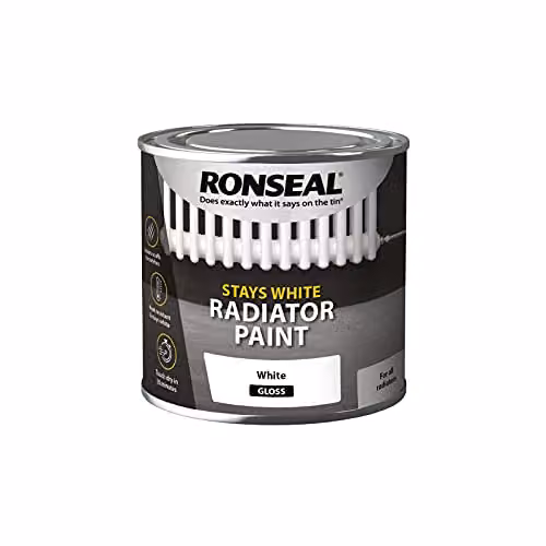 Ronseal Stay White Radiator Paint White Gloss 250 ml