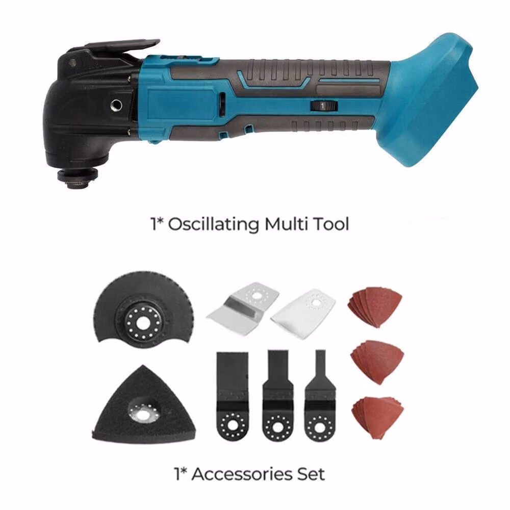 Nordara Cordless 6 Speed Oscillating Multi Tool for Makita 18V LXT Batteries, Blue and Multicolour – 4