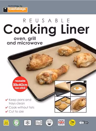Toastabags Gold Dishwasher Safe Rectangular Baking Mat, W: 33 cm, D: 16.5 cm, H: 0.08 cm – 3