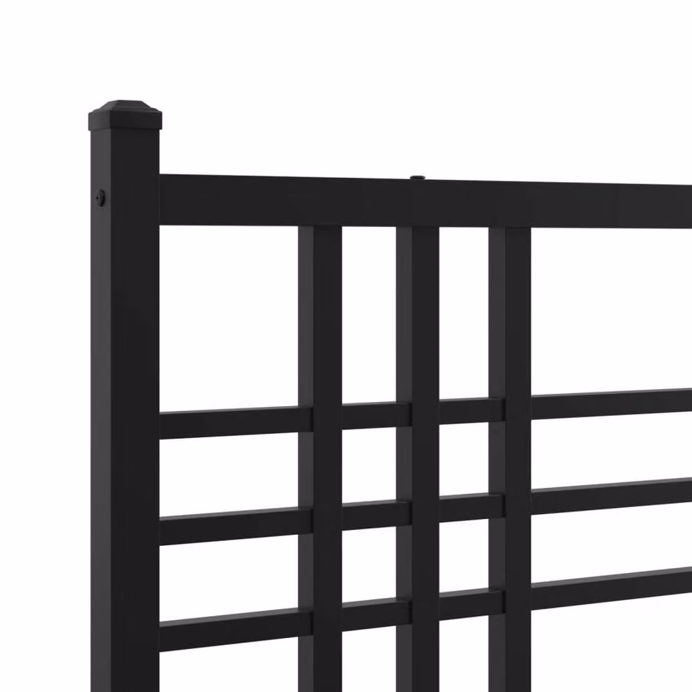 Berkfield Home Matt Black Metal Headboard, Width: 160 cm – 3