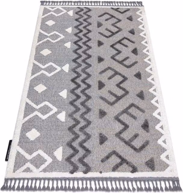 RugsX Moroccan Grey Polypropylene Rug, W: 120 cm, D: 170 cm – 1