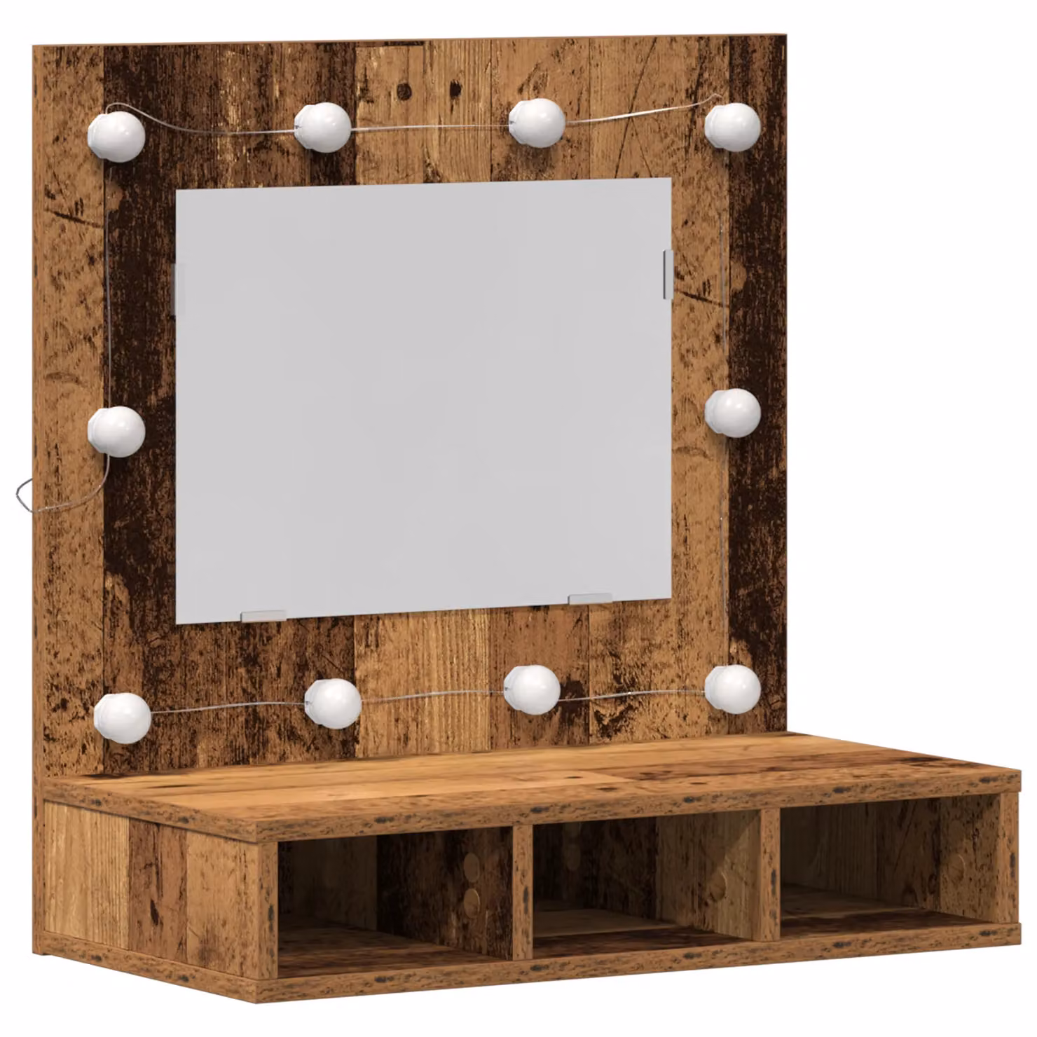 Berkfield Home Vintage Vanity Unit in Brown Reclaimed Wood W/D/H: 60 x 31.5 x 62 cm – 2