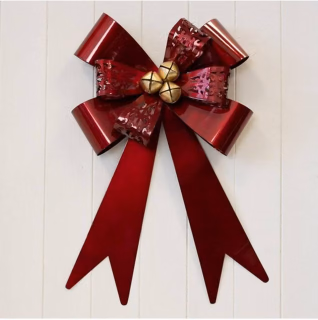 KDMD Red Metal Abstract Christmas Ornament Pendant, 53 cm