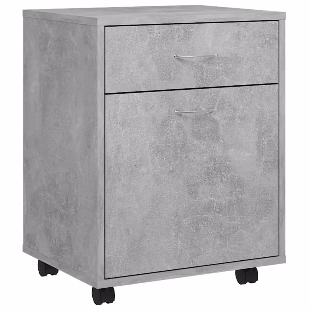 Berkfield Home Rolling Cabinet in Concrete Grey, W/D/H: 45 x 38 x 54 cm – 2
