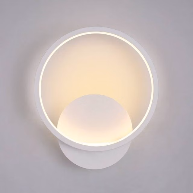 Pheashine White Round LED Wall Lamp, 12W, 3000K Warm White, Diameter: 23 cm – 1