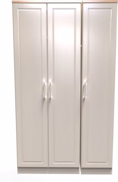 Ready Assembled 2 U Norfolk 3 Door Wardrobe in Taupe/Beige