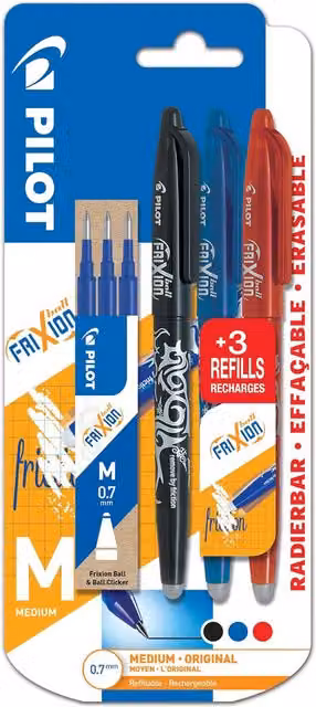 Pilot Frixion Erasable Rollerball Pens and Refills in Blue