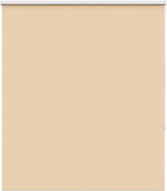 Berkfield Home Blackout Roller Blind in Beige, Thermal Insulating Polyester, W: 135 cm, H: 130 cm