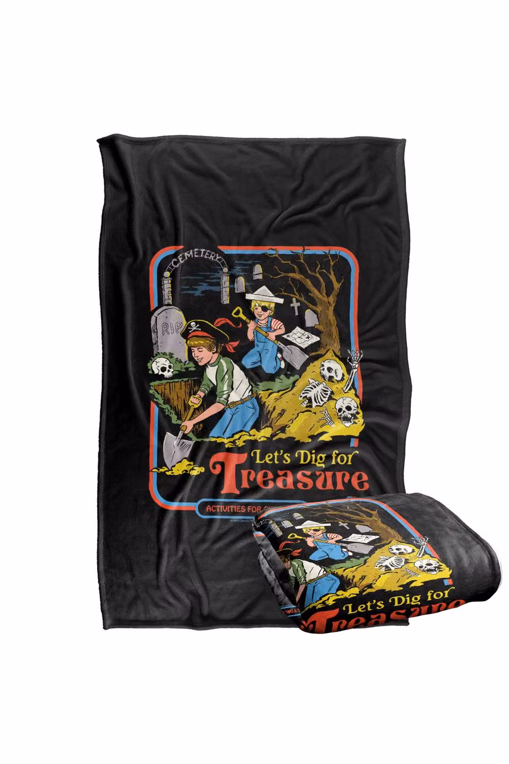 Steven Rhodes Let's Dig For Treasure Multicolour Super Soft Fleece Throw Blanket W/D/H: 91 x 147 cm – 2