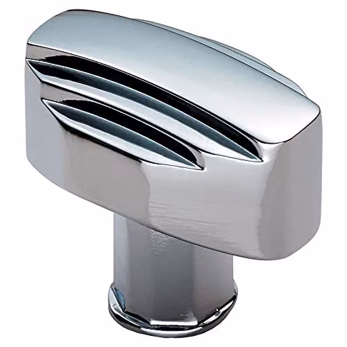 Loops 2 Pack Square Geometric Cabinet Door Knobs in Polished Chrome, 30 x 20 mm – 2