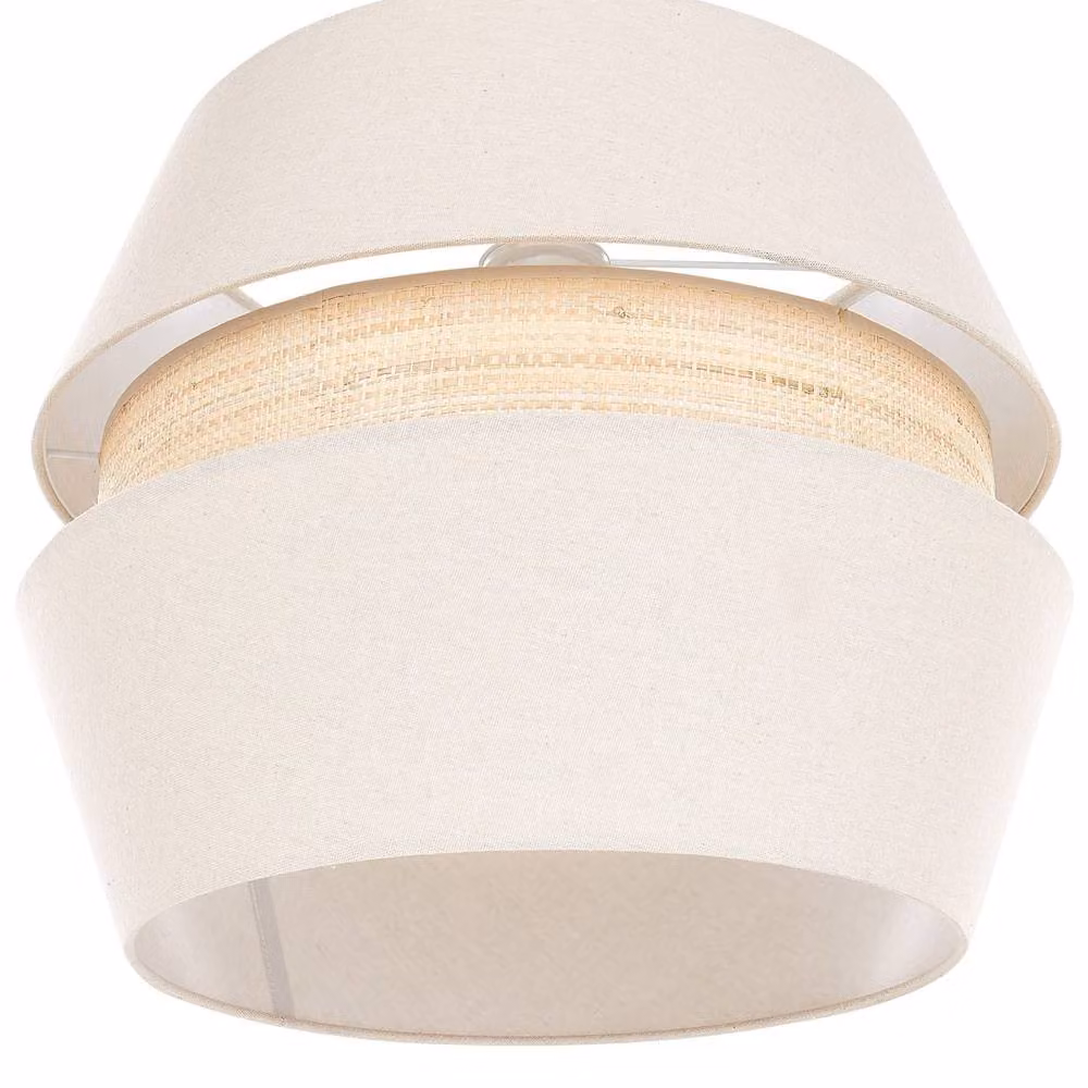 Wyld and Coco Beige Raffia Pendant Lamp, Diameter: 42 cm, Height: 122 cm – 2