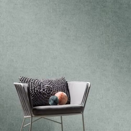 Erismann Non-Woven Vinyl Wallpaper in Industrial Plain Concrete Look, Green and Blue Abstract Design