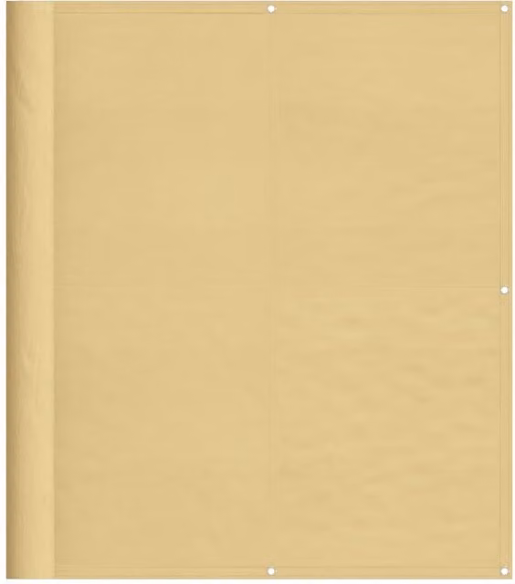 Berkfield Home Balcony Screen in Sand and Beige, 100% Polyester Oxford, W: 500 cm, H: 120 cm