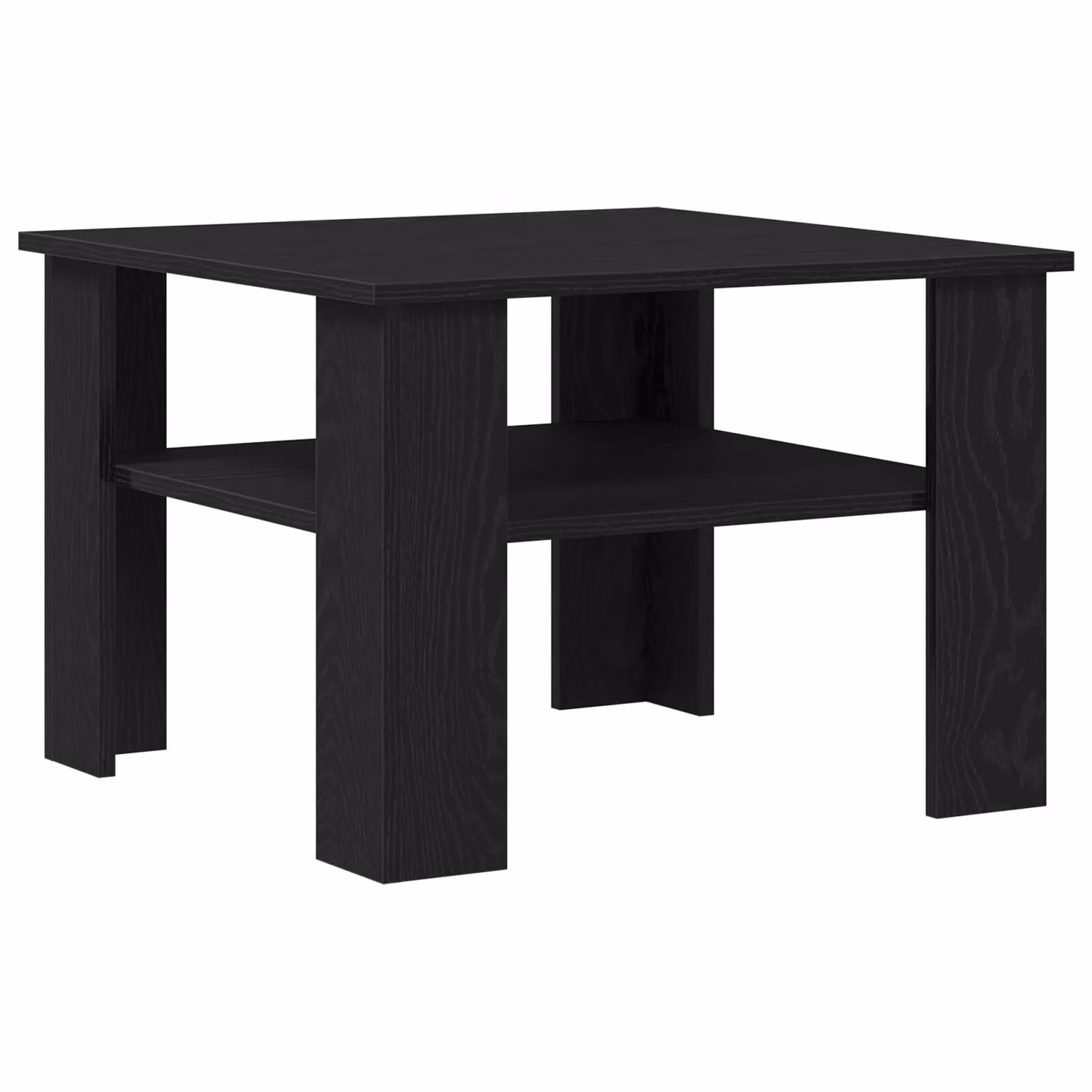 Berkfield Home Black Oak Coffee Table, W/D/H: 60 x 60 x 42 cm – 2