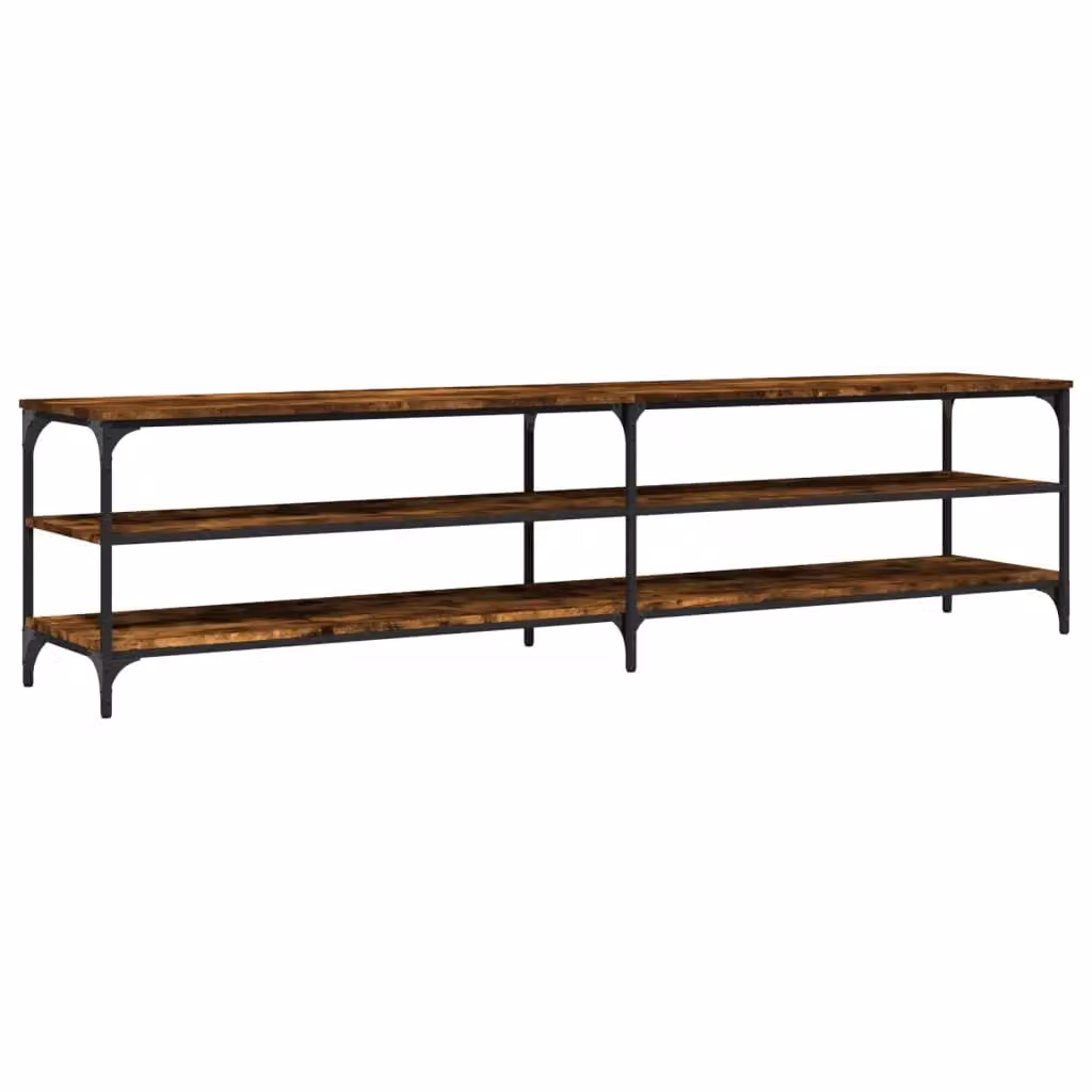 Berkfield Home Smoked Oak TV Cabinet in Brown, W/D/H: 200 x 50 x 30 cm – 2