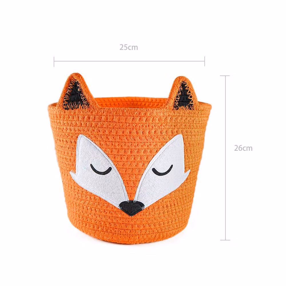 Voltico Kids Cotton Storage Basket and Toy Organiser, Orange, W/D/H: 25 x 25 x 25 cm – 2