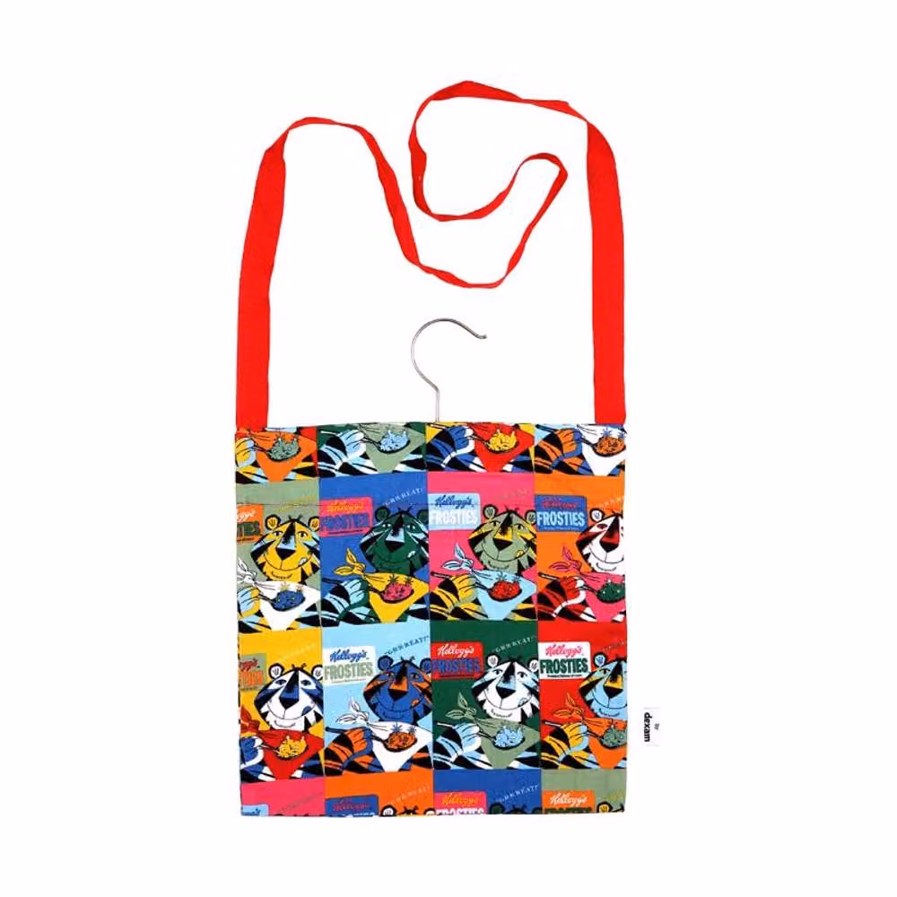 Vintage Kellogg's Pop Art Frosties Multicolour Cotton Fabric Peg Bag for your Kitchen – 2