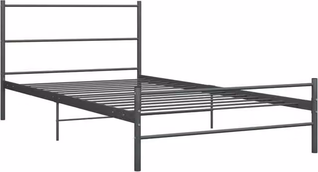 Berkfield Home Classic Metal Bed Frame, Grey, W: 90 cm, L: 200 cm – 1