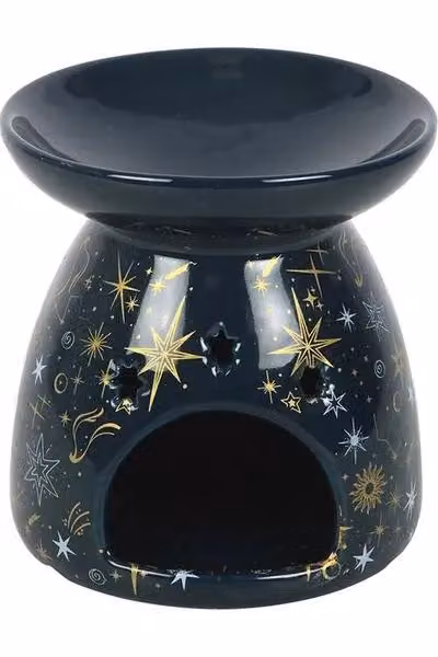 KDMD Blue Starry Night Ceramic Oil Burner and Wax Warmer with Tealight Holder – 2