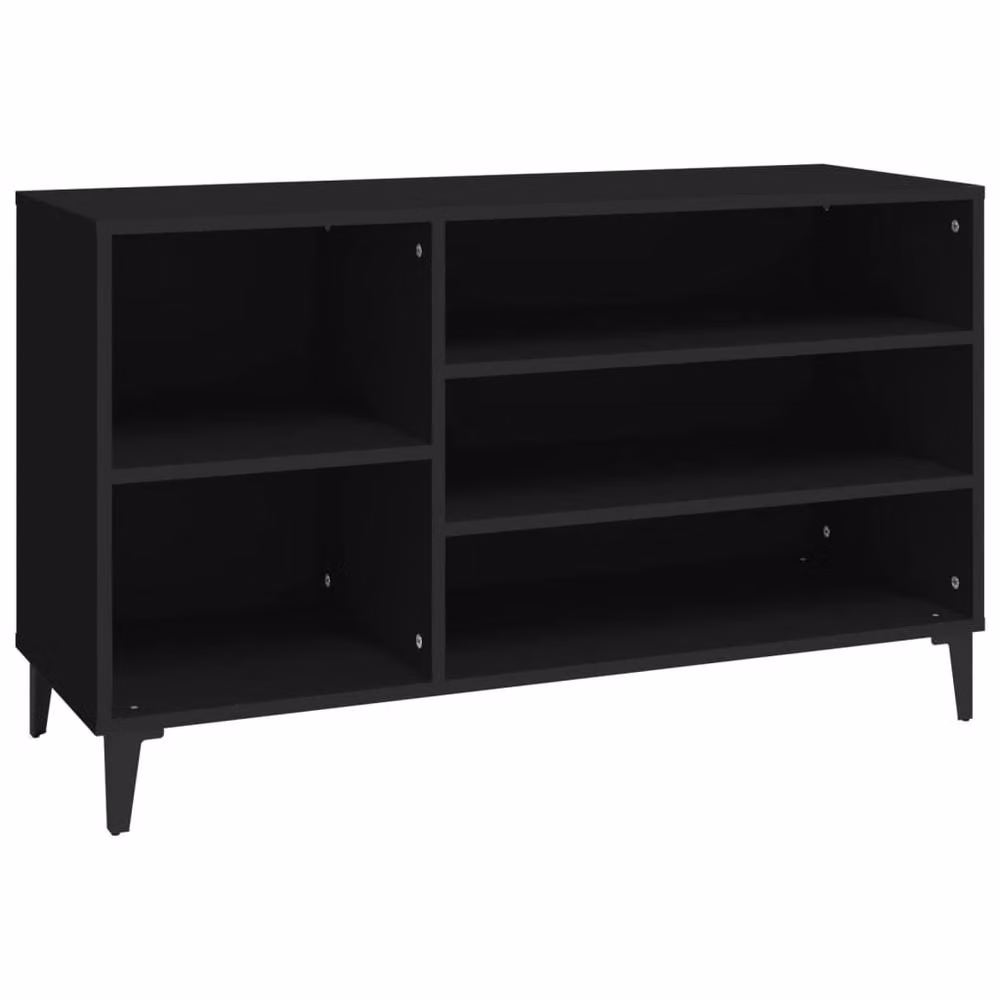 Berkfield Home Modern Black Shoe Cabinet W/D/H: 102 x 36 x 60 cm – 2