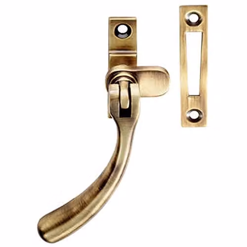 Loops Bulb Ended Casement Window Fastener in Bronze with 98mm Handle and 45mm Centres