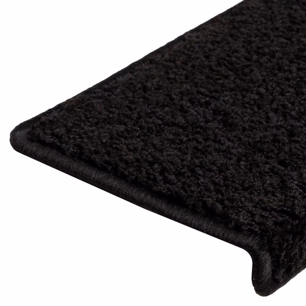 Berkfield Home Self-Adhesive Stair Mats, 10 Pack, Black, W/D/H: 65 x 21 x 4 cm – 4