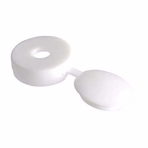 Forgefix Hinged Cover Cap White No. 10-12, Pack of 100