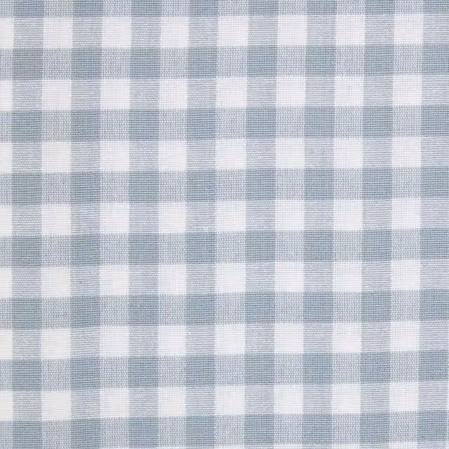 Homescapes Blue Pure Cotton Gingham Check Fabric, Width: 150 cm