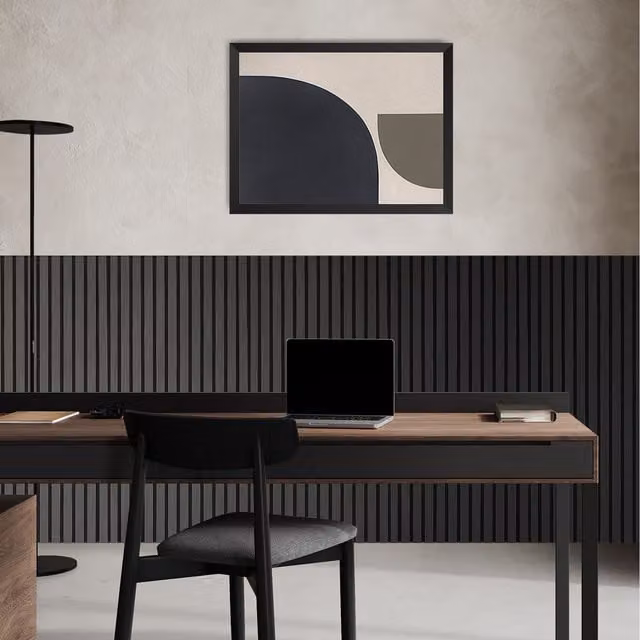 Fuse Acoustic Wooden Wall Panel in Charcoal Oak, W: 60 cm, H: 120 cm