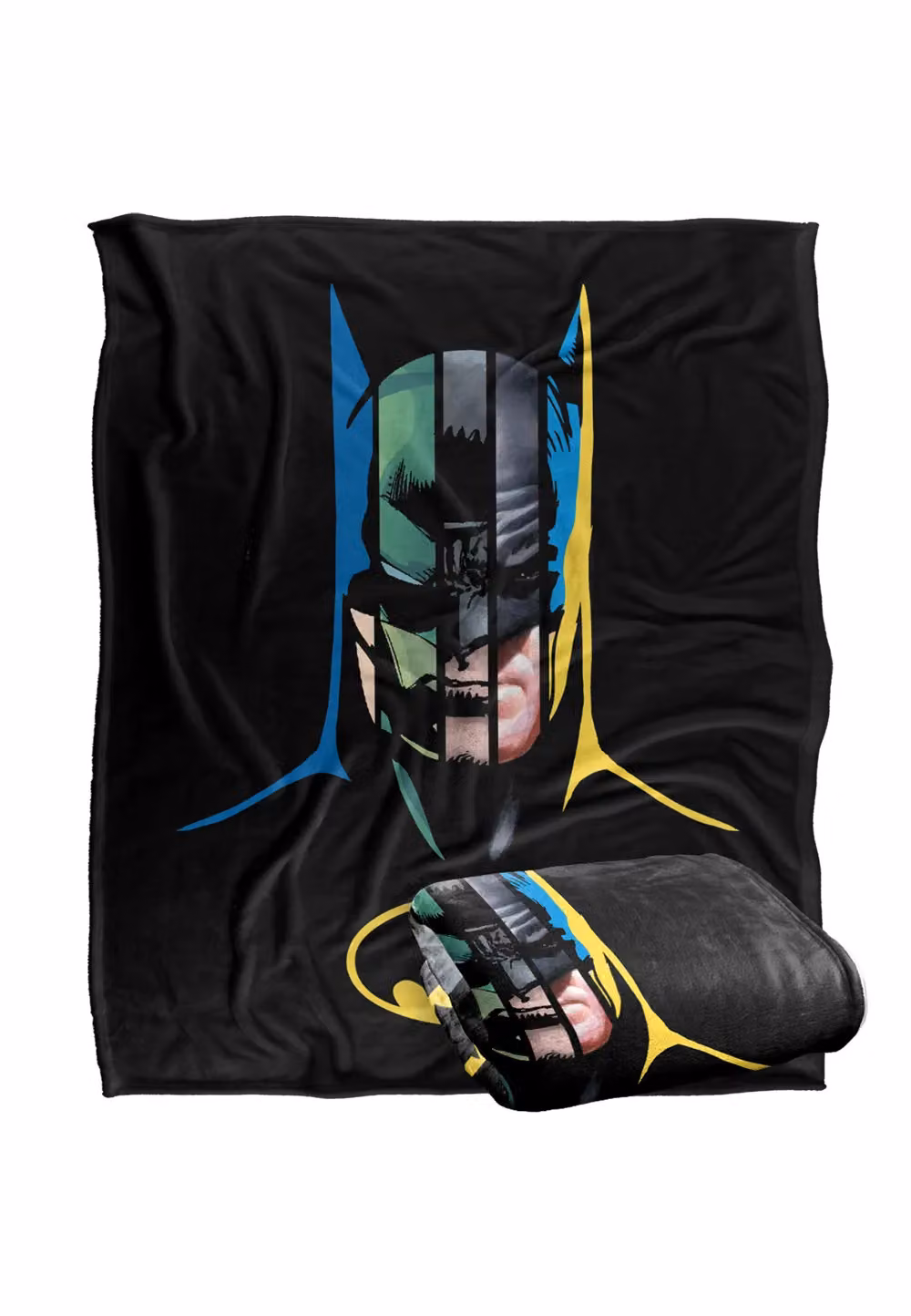 DC Comics Batman 80 Years Many Faces Blanket, White, W: 152 cm, D: 127 cm – 2