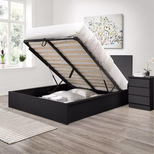 Birlea Oslo King Ottoman Bed in Black